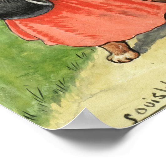 Out with Auntie by Louis Wain Poster (Hoek)