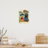 Out with Auntie by Louis Wain Poster (Keuken)