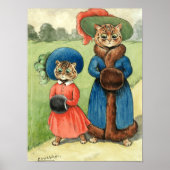 Out with Auntie by Louis Wain Poster (Voorkant)