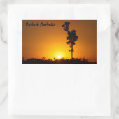 Outback Australia sunset rechtangular sticker (Tas)
