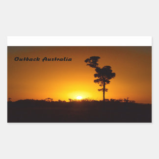 Outback Australia sunset rechtangular sticker