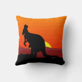 Outback Australian Kangaroo op Sunset Kussen (Achterkant)