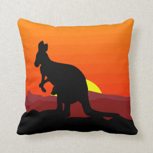 Outback Australian Kangaroo op Sunset Kussen