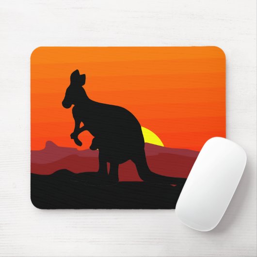 Outback Australian Kangaroo op Sunset Muismat (Met muis)