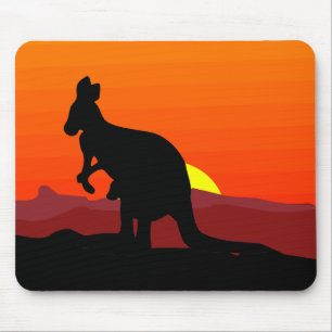 Outback Australian Kangaroo op Sunset Muismat