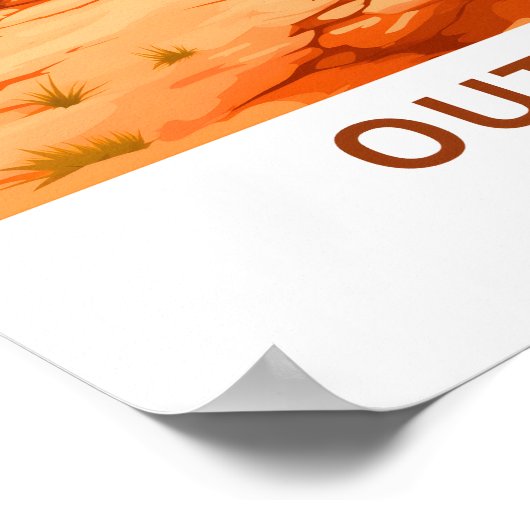 Outback Australië Reisprint Poster (Hoek)