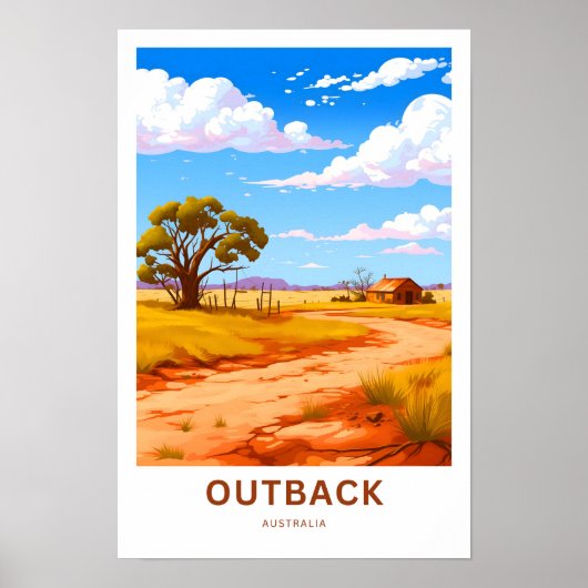 Outback Australië Reisprint Poster (Voorkant)