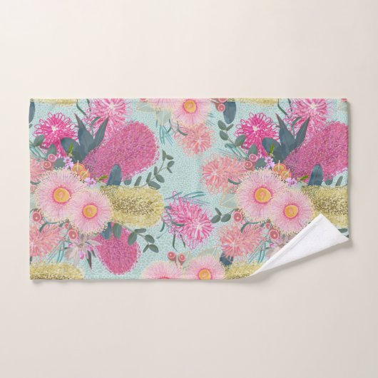 Outback Banksia and Grevillea Eucalyptus Bad Handdoek (Handdoek)