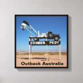 Outback Coober Pedy Gepersonaliseerd Souvenir Canvas Afdruk (Voorkant)
