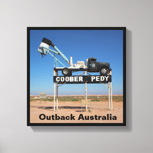 Outback Coober Pedy Gepersonaliseerd Souvenir Canvas Afdruk