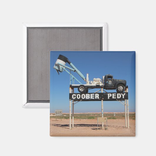 Outback Coober Pedy Gepersonaliseerd Souvenir Magneet (Voorkant / Achterkant)