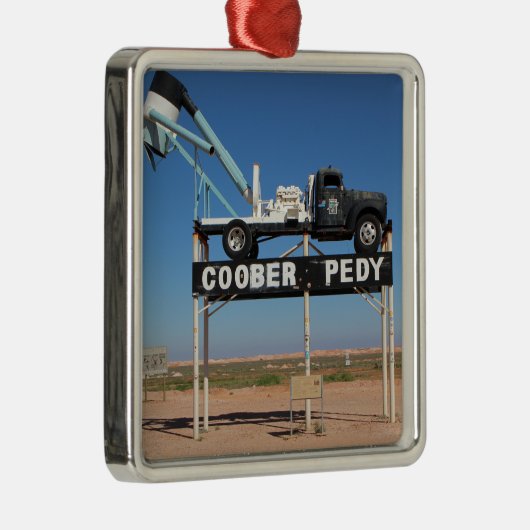 Outback Coober Pedy Gepersonaliseerd Souvenir Metalen Ornament (Rechts)
