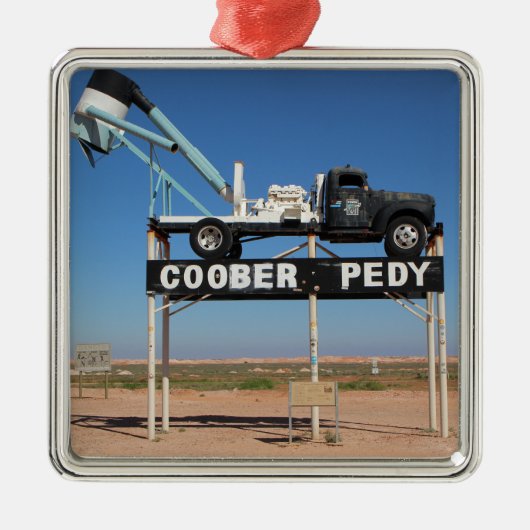 Outback Coober Pedy Gepersonaliseerd Souvenir Metalen Ornament (Voorkant)