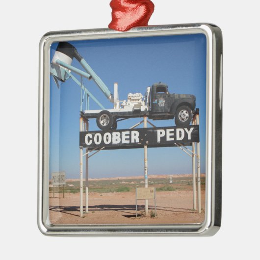 Outback Coober Pedy Gepersonaliseerd Souvenir Metalen Ornament (Links)