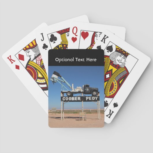 Outback Coober Pedy Gepersonaliseerd Souvenir Pokerkaarten (Achterkant)