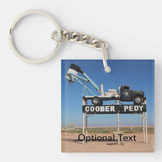Outback Coober Pedy Gepersonaliseerd Souvenir Sleutelhanger (Voorkant)