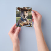 Outback Delight: A Kangaroo Eats Aussie Meat Pie Flyer (Hand)
