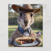 Outback Delight: A Kangaroo Eats Aussie Meat Pie Flyer (Achterkant)