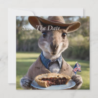 Outback Delight: A Kangaroo Eats Aussie Meat Pie