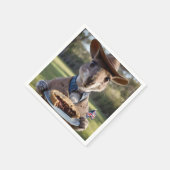Outback Delight: A Kangaroo Eats Aussie Meat Pie Servet (Hoek)