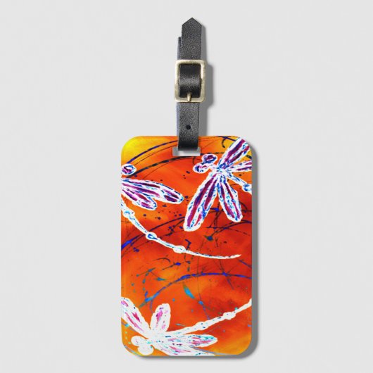 Outback Dragonfly Dance Bagagelabel (Voorkant (verticaal))