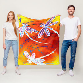 Outback Dragonfly Dance Fleece Deken