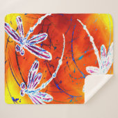 Outback Dragonfly Dance Sherpa Deken (Voorkant (horizontaal))