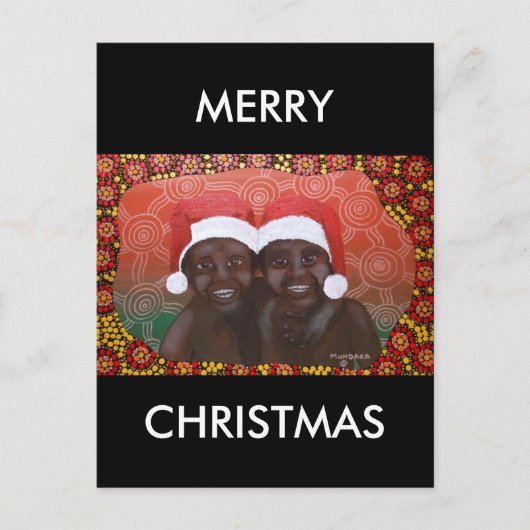 Outback Jongens Vrolijk Kerstfeest Feestdagenkaart (Voorkant)