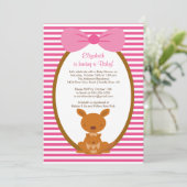 Outback kangaroo Baby Girl Shower Kaart (Staand voorkant)