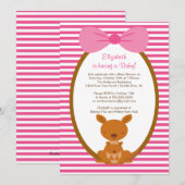 Outback kangaroo Baby Girl Shower Kaart (Voorkant / Achterkant)