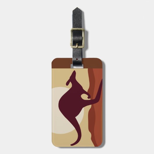 Outback kangaroo bagagelabel (Voorkant verticaal)