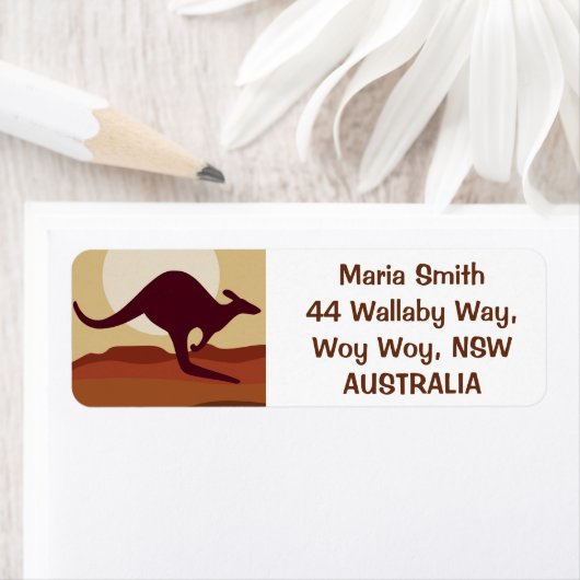 Outback kangaroo etiket (Insitu)