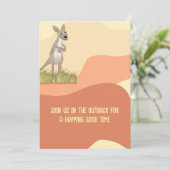 Outback Kangaroo, Hopping Goede Tijd, BOHO Kaart (Staand voorkant)