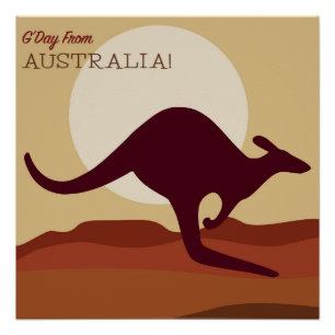 Outback kangaroo perfect poster
