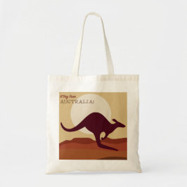 Outback kangaroo tote bag