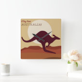 Outback kangaroo vierkante klok (Huis)