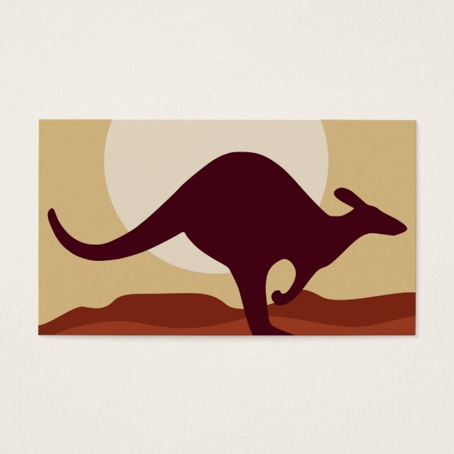 Outback kangaroo visitekaartje (Voorkant)