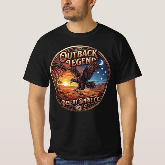 Outback Legend Eagle Desert Spirit Embleem T-shirt (Voorkant)