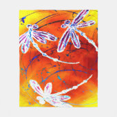 Outback Libelle Dans Fleece Deken (Voorkant)