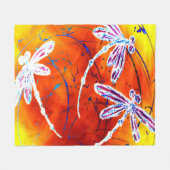Outback Libelle Dans Fleece Deken (Voorkant (Horizontaal))