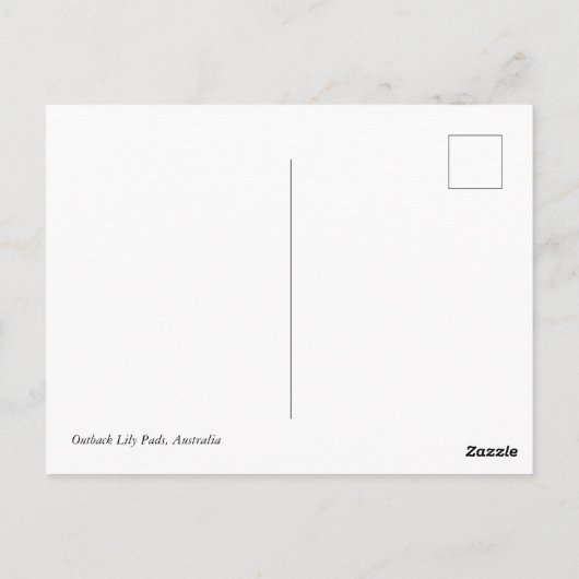 Outback Lily Pads Briefkaart (Achterkant)