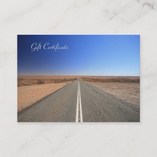 Outback Road Travel Agent - Cadeaubon Kortingskaartje (Voorkant)