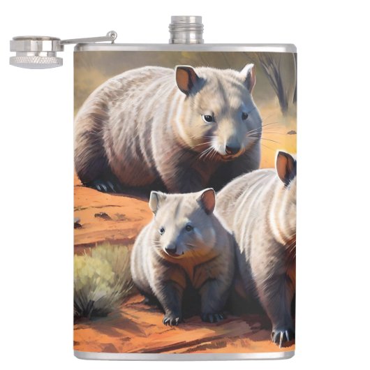 Outback Trio: Wombat Wanderers, Heupfles (Geopend)