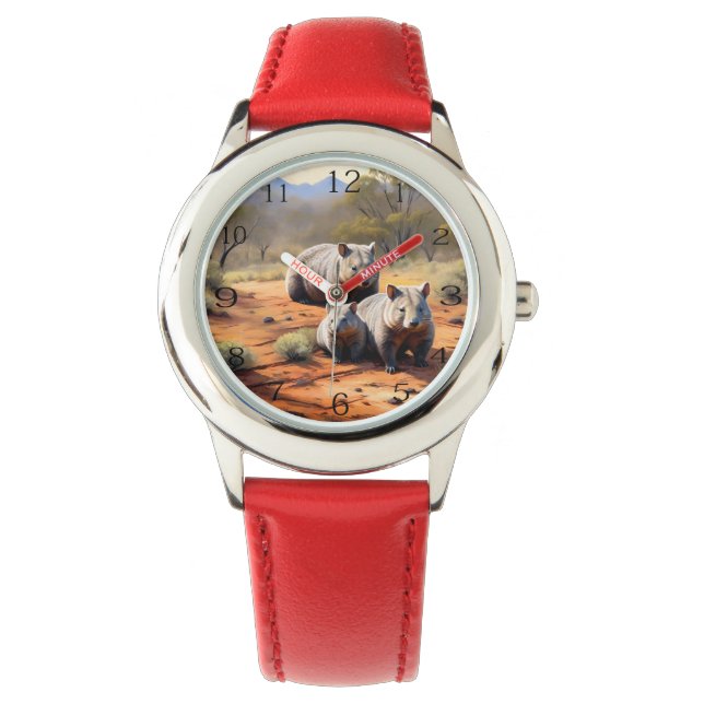 Outback Trio: Wombat Wanderers, Horloge (Voorkant)