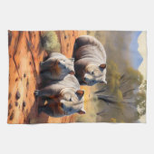 Outback Trio: Wombat Wanderers, Theedoek (Horizontaal)