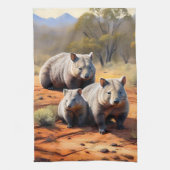 Outback Trio: Wombat Wanderers, Theedoek (Verticaal)