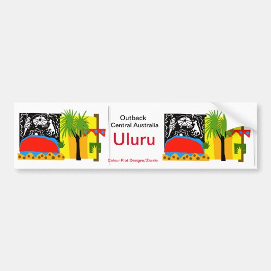 Outback- Uluru - Australische woestijn - Bumpersti Bumpersticker (Voorkant)