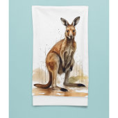 Outback Wanderer, Watercolor Kangoeroe Fleece Deken