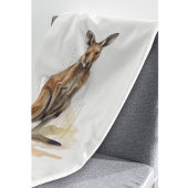 Outback Wanderer, Watercolor Kangoeroe Fleece Deken