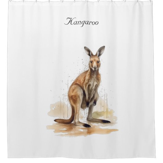 Outback Wanderer: Waterverf Douchegordijn (Voorkant)